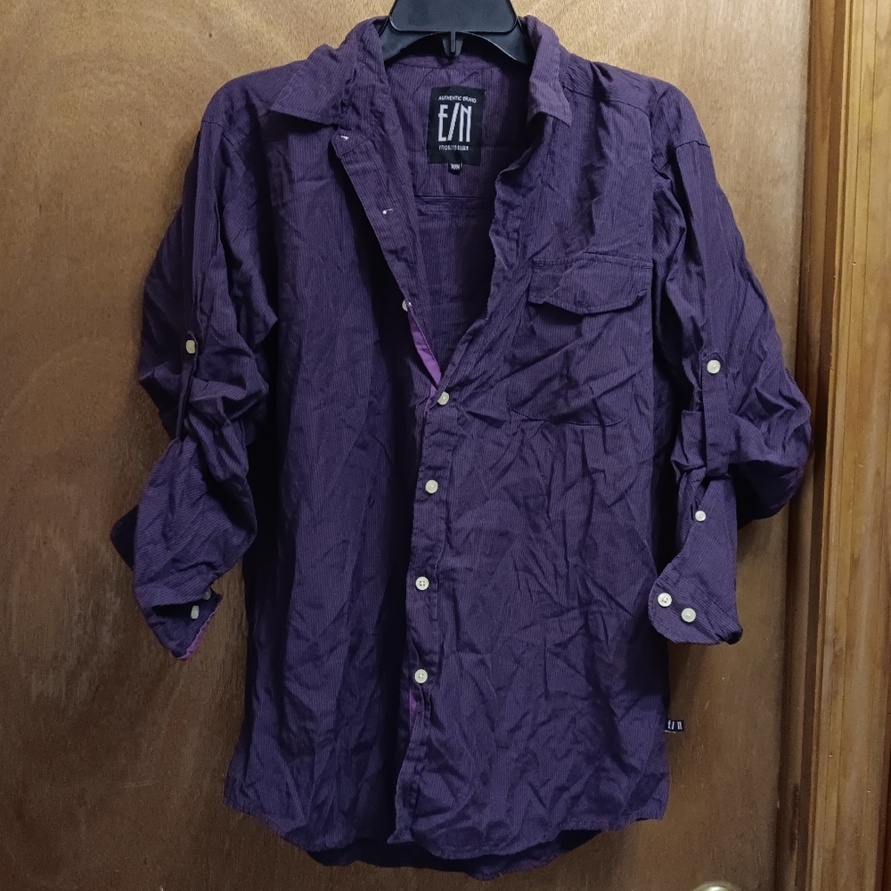Etiqueta Negra Purple Button-Up Shirt